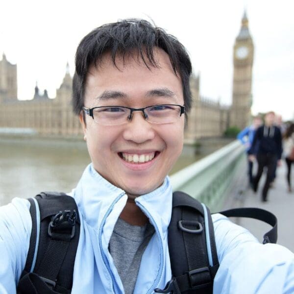 Asian traveller in London