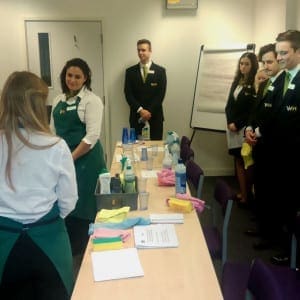 Housekeeping session at Edge Hotel School
