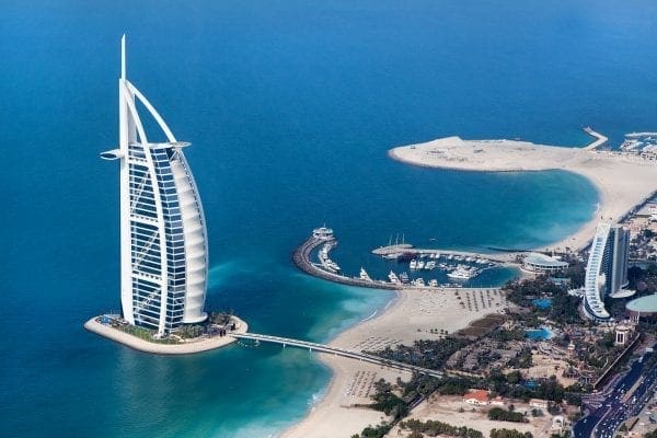 Dubai, Uae. Burj Al Arab From Above