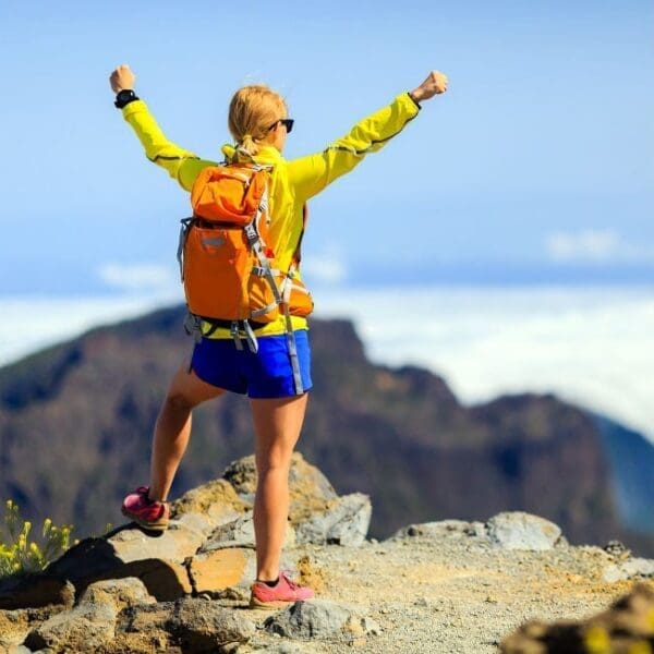 woman on mountain