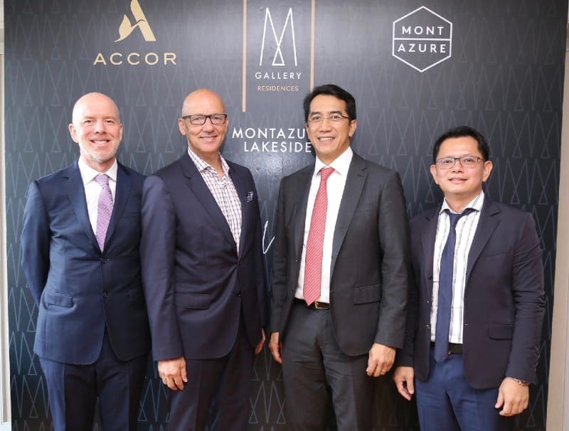From left: Jeff Tisdall – Accor, Senior Vice President Development, Residential and Extended Stay; Patrick Basset – Accor, Chief Operating Officer, Upper Southeast & Northeast Asia and the Maldives; Jonathan E. Umali – Arch Capital, Director, Investment & Asset Management; and Setthaphol Boottho (Khun Mai) – MontAzure, Executive Director.