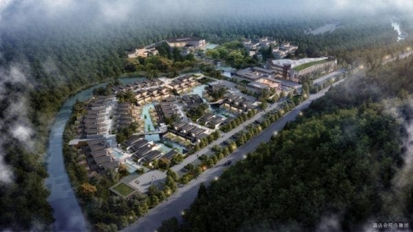 Rendering of Dusit Thani Hot Springs Wugongshan, Jiangxi.